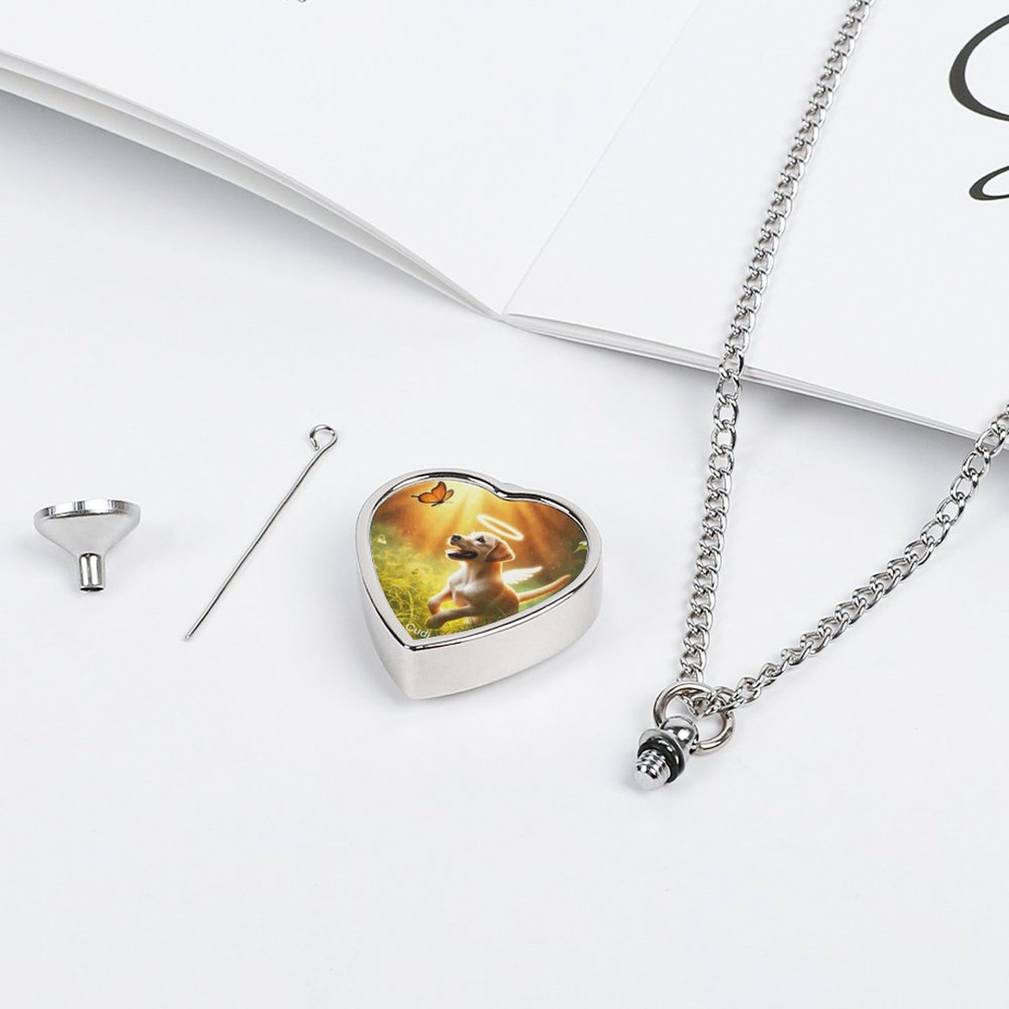 Custom Memorial Ashes Necklace Pet Memorial Gift