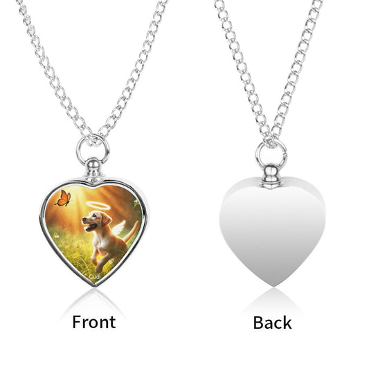 Custom Memorial Ashes Necklace Pet Memorial Gift