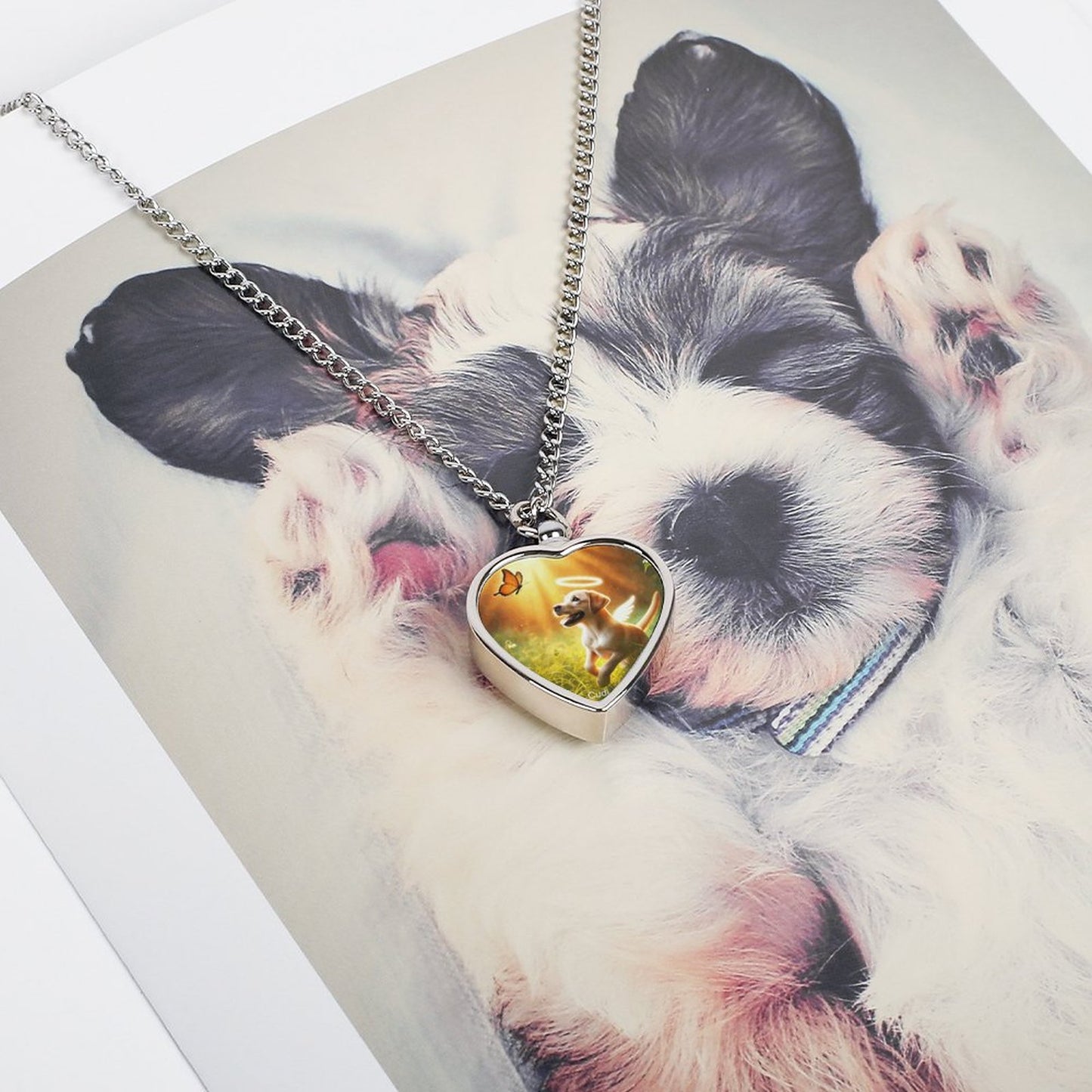 Custom Memorial Ashes Necklace Pet Memorial Gift