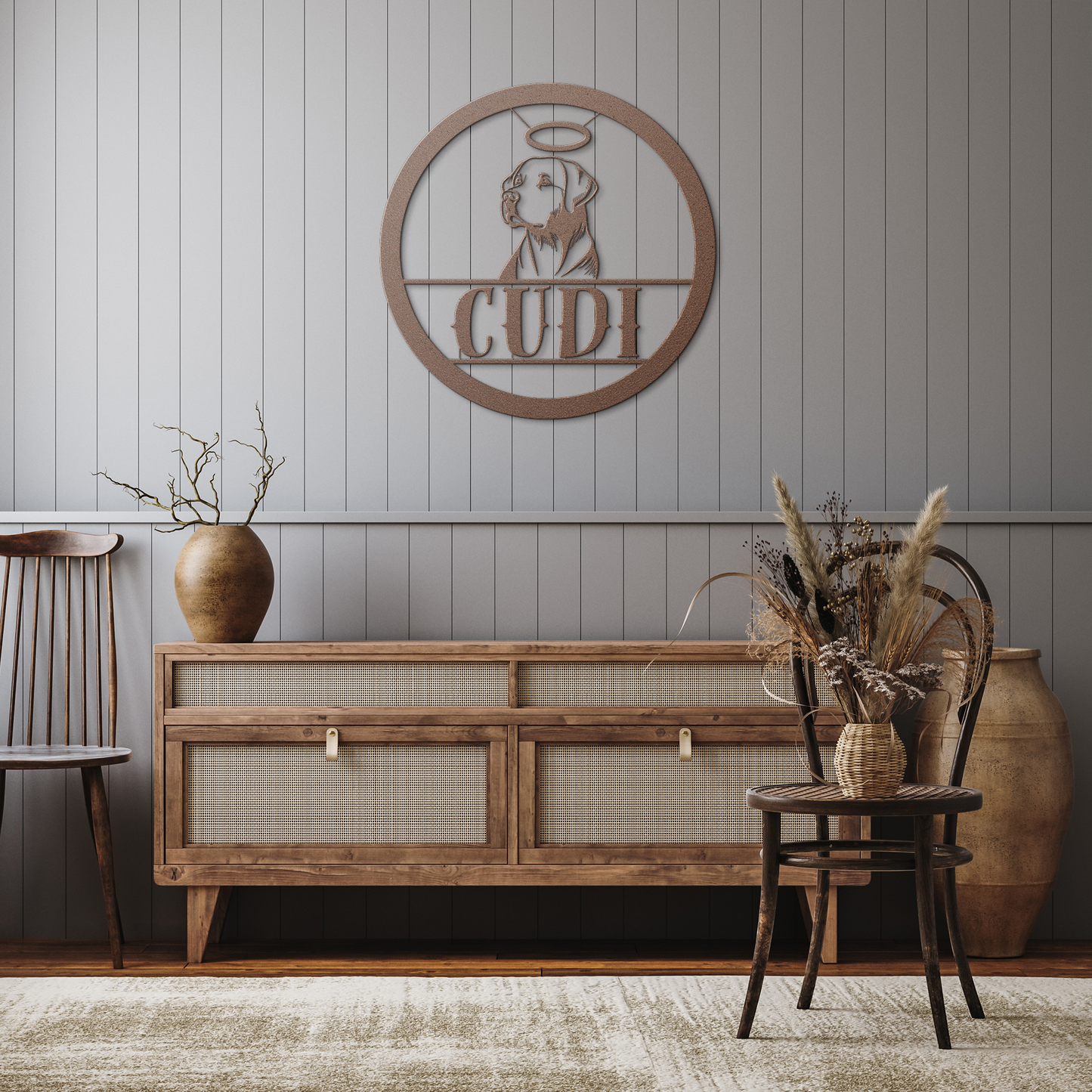 Custom_Memorial_Pet_Metal_Art_Copper_Rustic_Hallway_Mockup.png